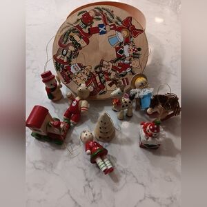 Vintage wooden ornaments